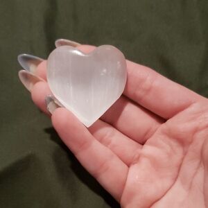 Heart-Shaped Selenite Crystsl